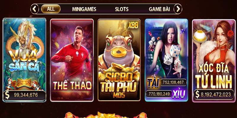 Cực nhiều sản phẩm cược được cổng game cung cấp