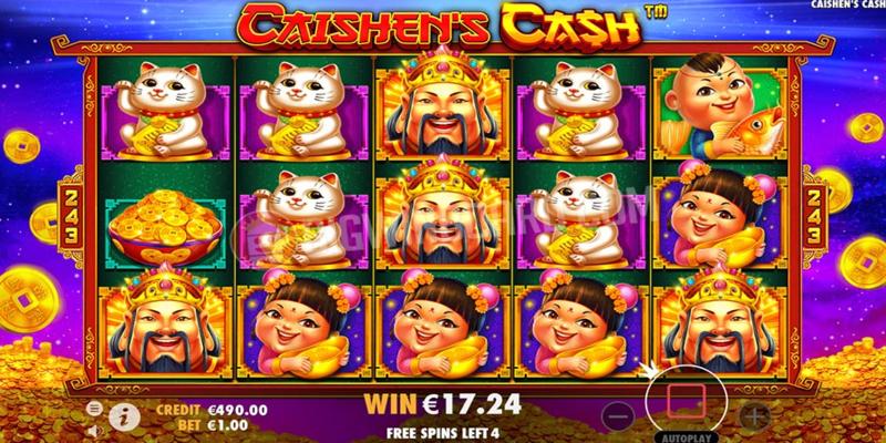 Giao diện Slots game Pragmatic Play - Caishen cash 